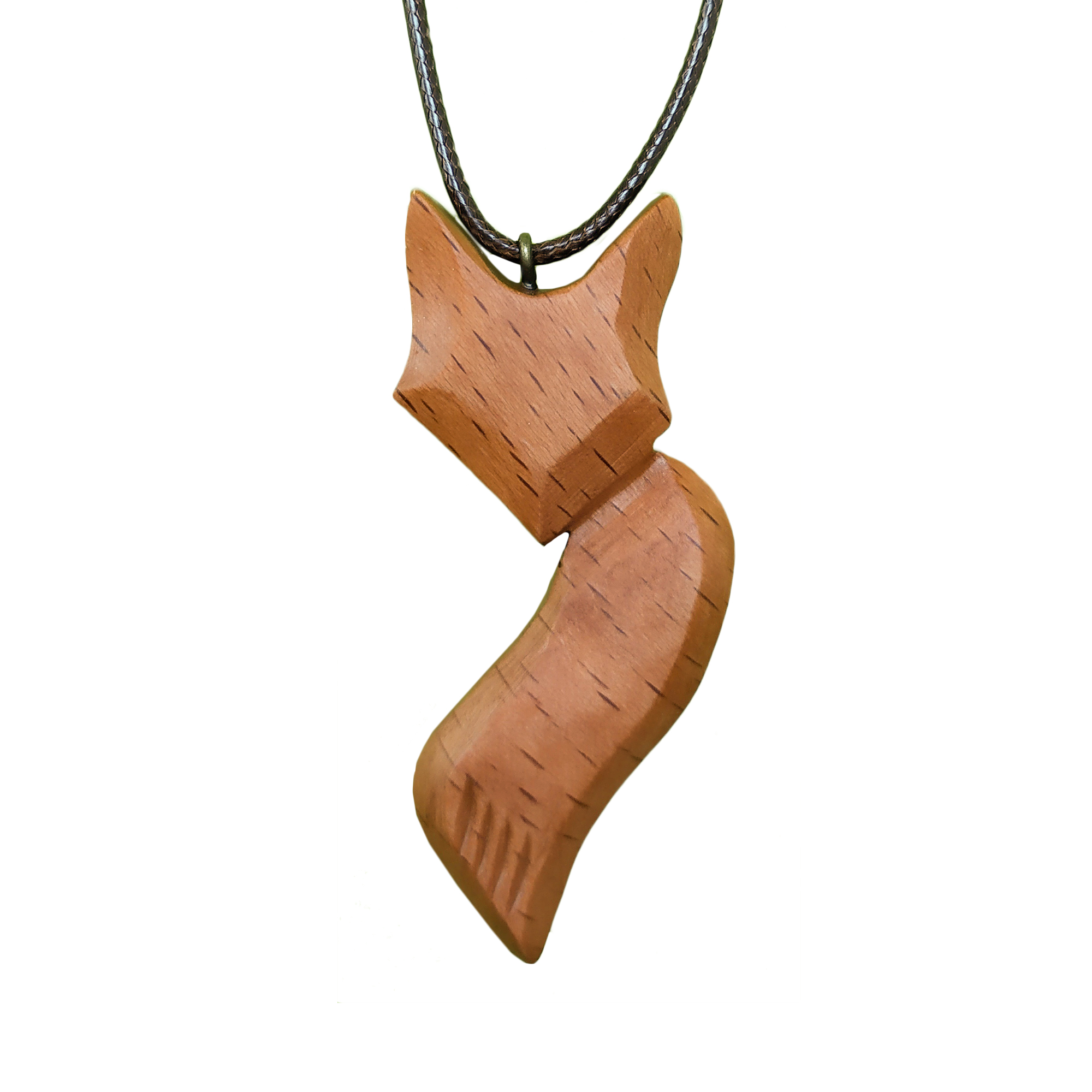 گردنبند مردانه مدل چوبی روباه