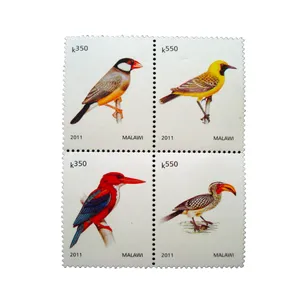 تمبر یادگاری طرح طبیعت مدل پرنده کد bird-765 مجموعه 4 عددی