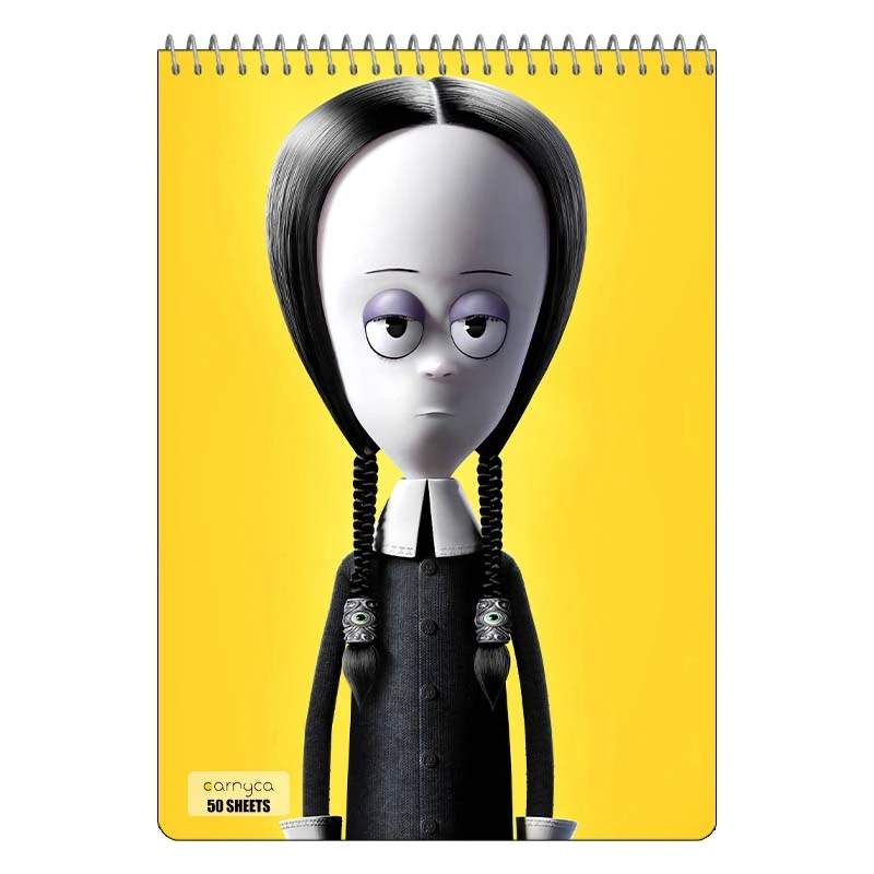 دفتر نقاشی 50 برگ سیمی کارنیکا طرح خانواده آدامز The Addams Family کد 22721