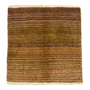 گبه دستباف یک متری فرش چمن رخ مدل خطی کد 261338