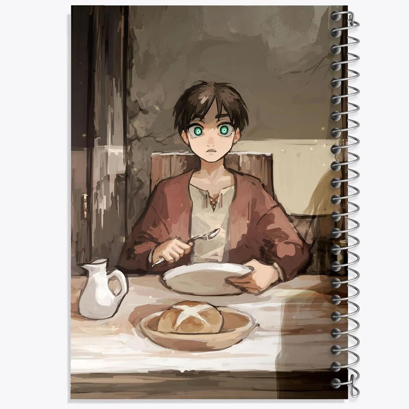 دفتر مشق 50 برگ خندالو مدل ارن یگر انیمه اتک آن تایتان Attack on Titan کد 18531