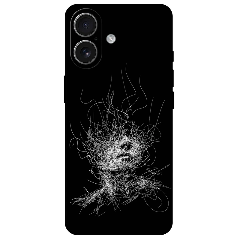 کاور مگافون طرح اسکچ صورت مدل 7423 مناسب برای گوشی موبایل اپل iPhone 17