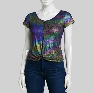 بلوز آستین کوتاه زنانه مدل عروسکی مجلسی