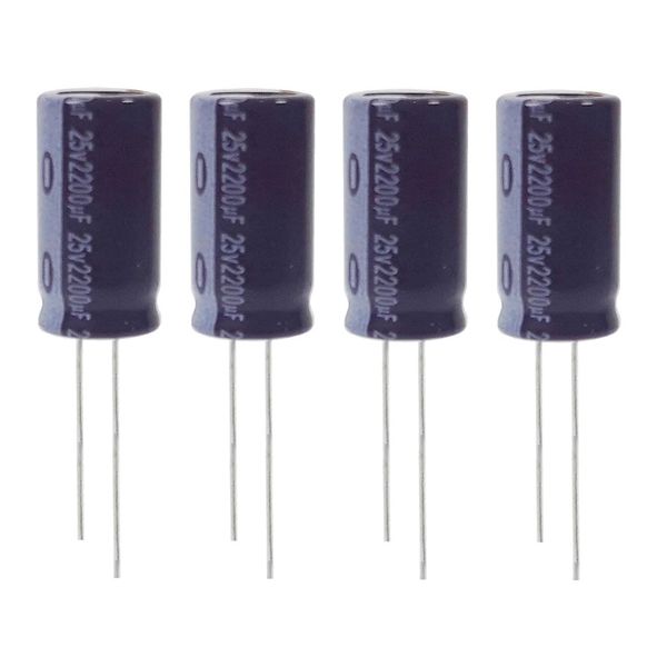  خازن الکترولیت 2200 میکروفاراد 25 ولت آکسبوم مدل TEC-22225 بسته 4 عددی 
