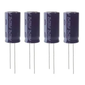 خازن الکترولیت 2200 میکروفاراد 25 ولت آکسبوم مدل TEC-22225 بسته 4 عددی