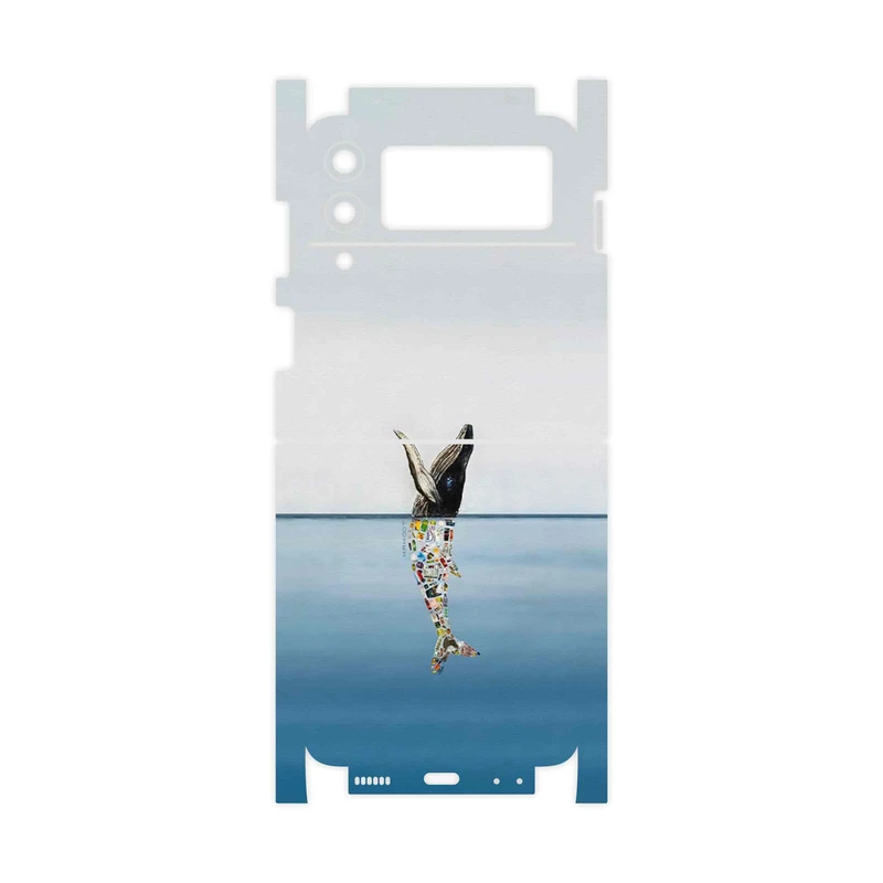 برچسب پوششی ماهوت مدل Collage of Sea Trash-FullSkin مناسب برای گوشی موبایل سامسونگ Galaxy Z Flip3 5G