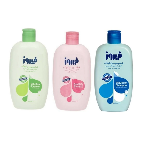 شامپو بدن فیروز مدل A81 حجم 450 میلی لیتر مجموعه 3 عددی 