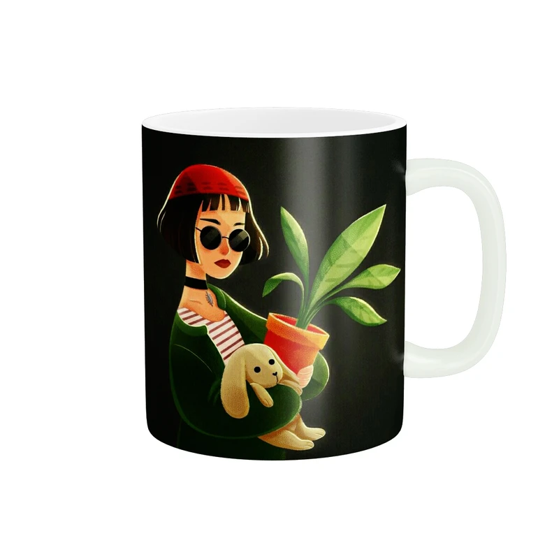 ماگ پاد آفرین مدل دختر فانتزی و مینیمال ماتیلدا و لئون کد 612