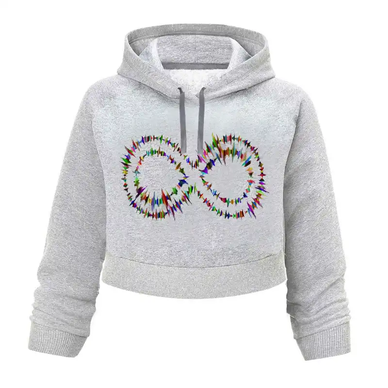 هودی کراپ زنانه مدل بی نهایت کد K47 T