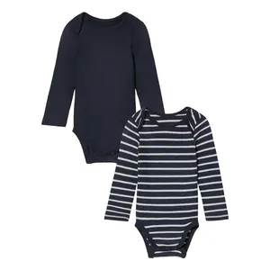 بادی آستین بلند نوزادی لوپیلو مدل راه راه مجموعه 2 عددی