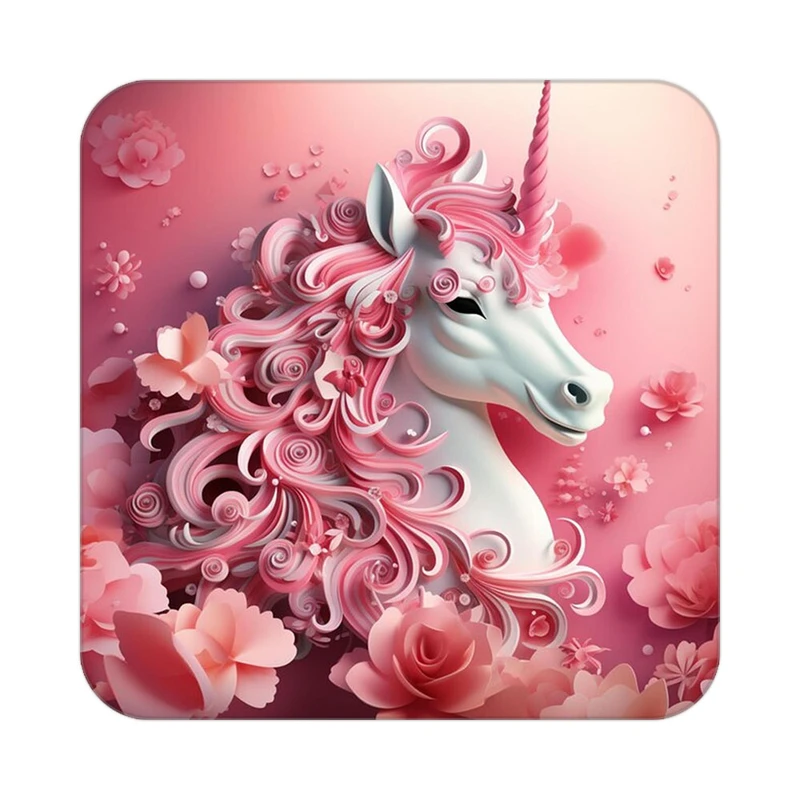 زیر لیوانی کاکتی طرح اسب تک شاخ و یونیکورن مدل mp29330