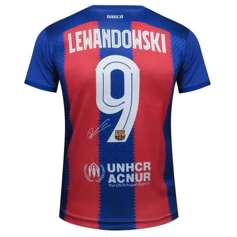 ست سه تکه لباس ورزشی پسرانه مدل بارسلونا طرح لواندوفسکی 2024