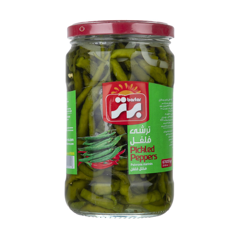 ترشی فلفل برتر مقدار 670 گرم