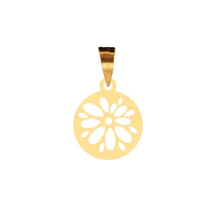 آویز گردنبند طلا 18 عیار زنانه آمانژ مدل گل D11799