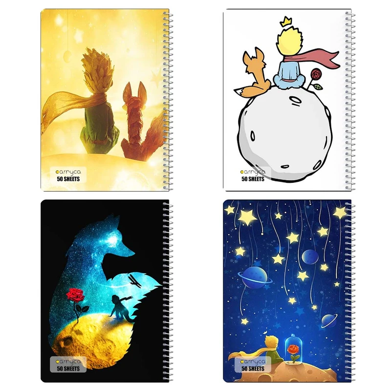دفتر نقاشي 50 برگ کارنيکا طرح شازده کوچولو The Little Prince کد 25617 مجموعه 4 عددی