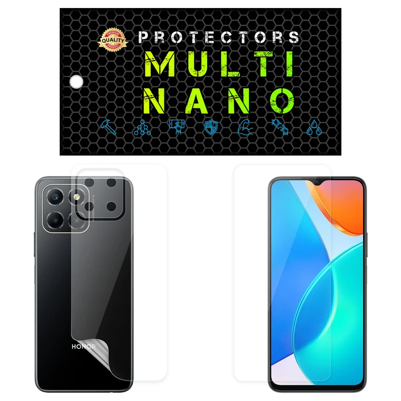 محافظ صفحه نمایش مولتی نانو مدل X-SFT مناسب برای گوشی موبایل آنر X8 5G به همراه محافظ پشت