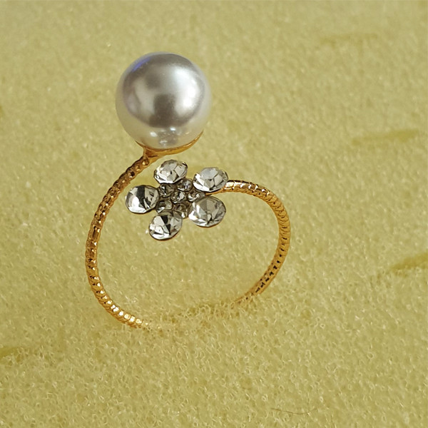 انگشتر دخترانه مدل مرواریدی کد B12