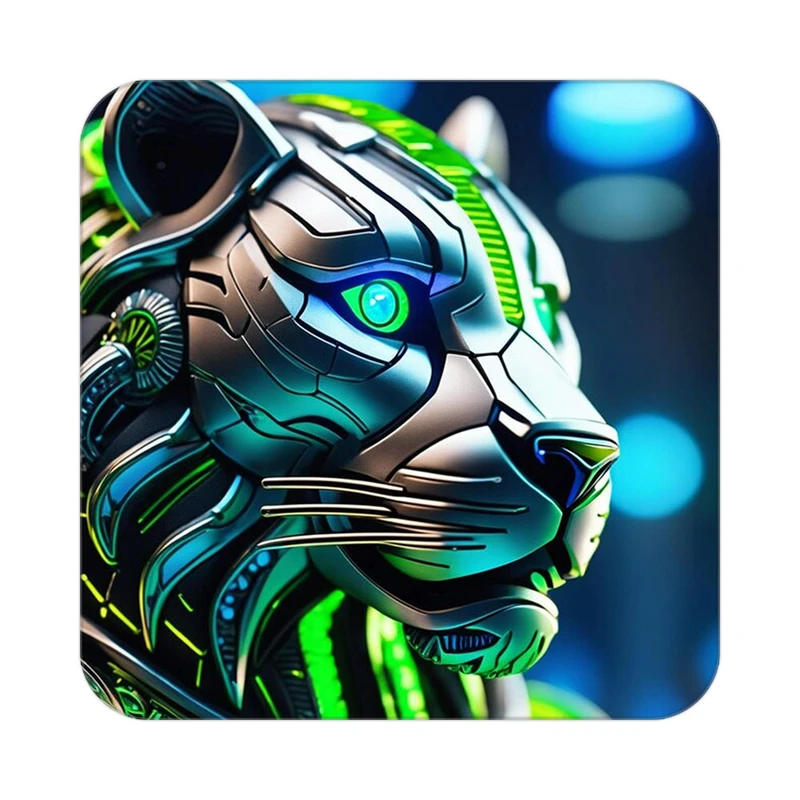 زیر لیوانی کاکتی طرح شیر مدل mp23847