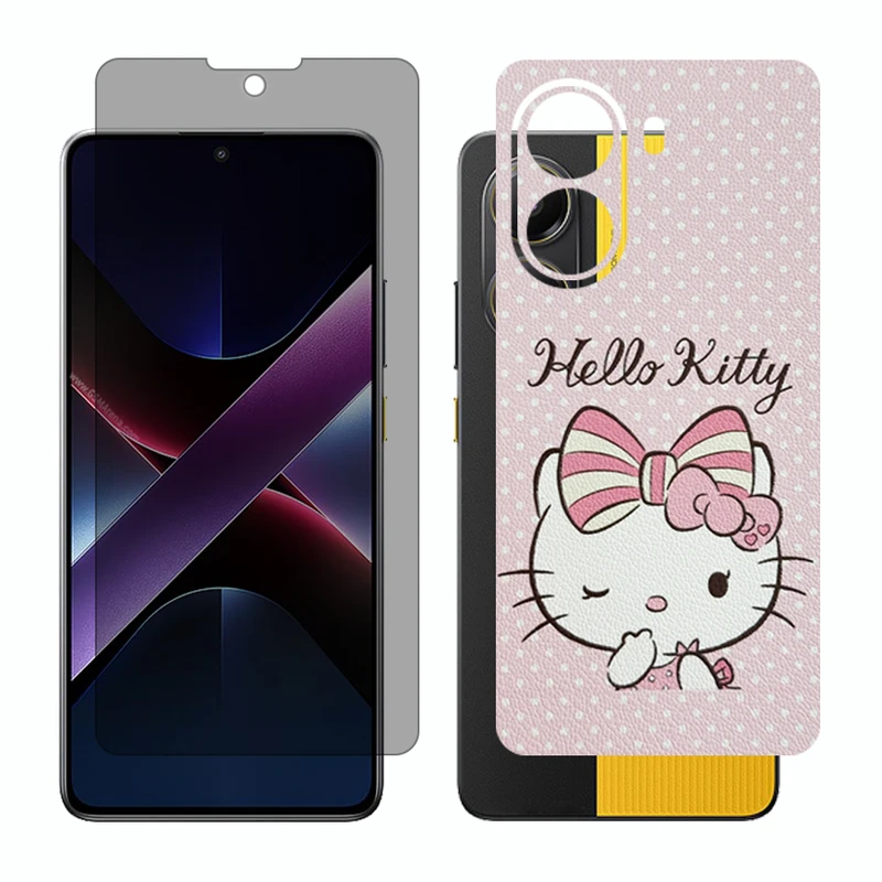 محافظ صفحه نمایش حریم شخصی گلس مدل Together مناسب برای گوشی موبایل شیائومی Poco X7 Pro به همراه برچسب پوششی پشت گوشی