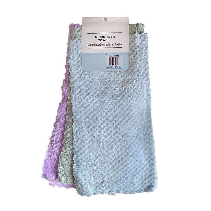 دستمال آشپزخانه مدل حوله ای میکروفایبر سوزنی کد 18 بسته 3 عددی دستمال آشپزخانه مدل حوله ای میکروفایبر سوزنی کد 18 بسته 3 عددی