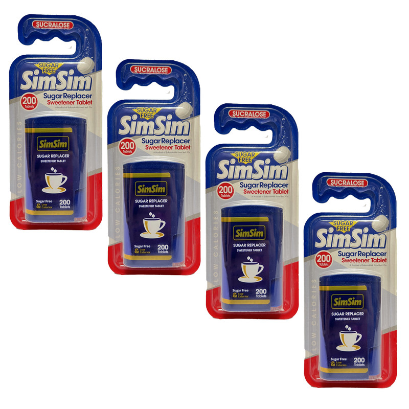 قرص شیرین کننده کم کالری سوکرالوز سیم سیم - 4 بسته 200 عددی