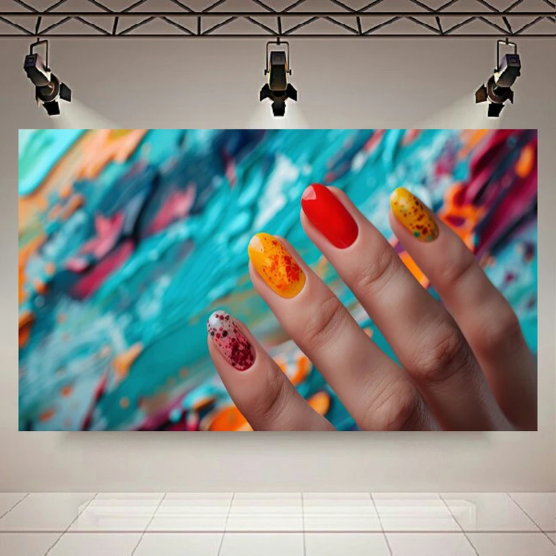 پوستر طرح کاشت ناخن مدل خال قرمز AR303339