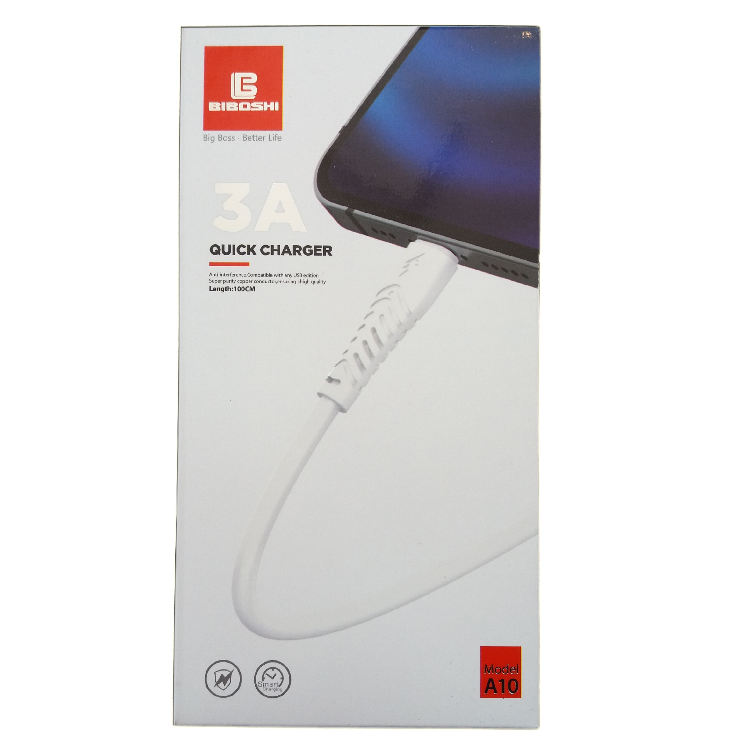 کابل تبدیل USB به USB-C بیبوشی مدل A10.3A طول 1 متر