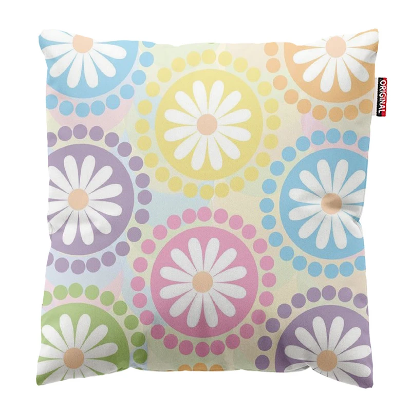 کوسن پاد آفرین طرح گل کد 3147 سایز 30*30 سانتی متر