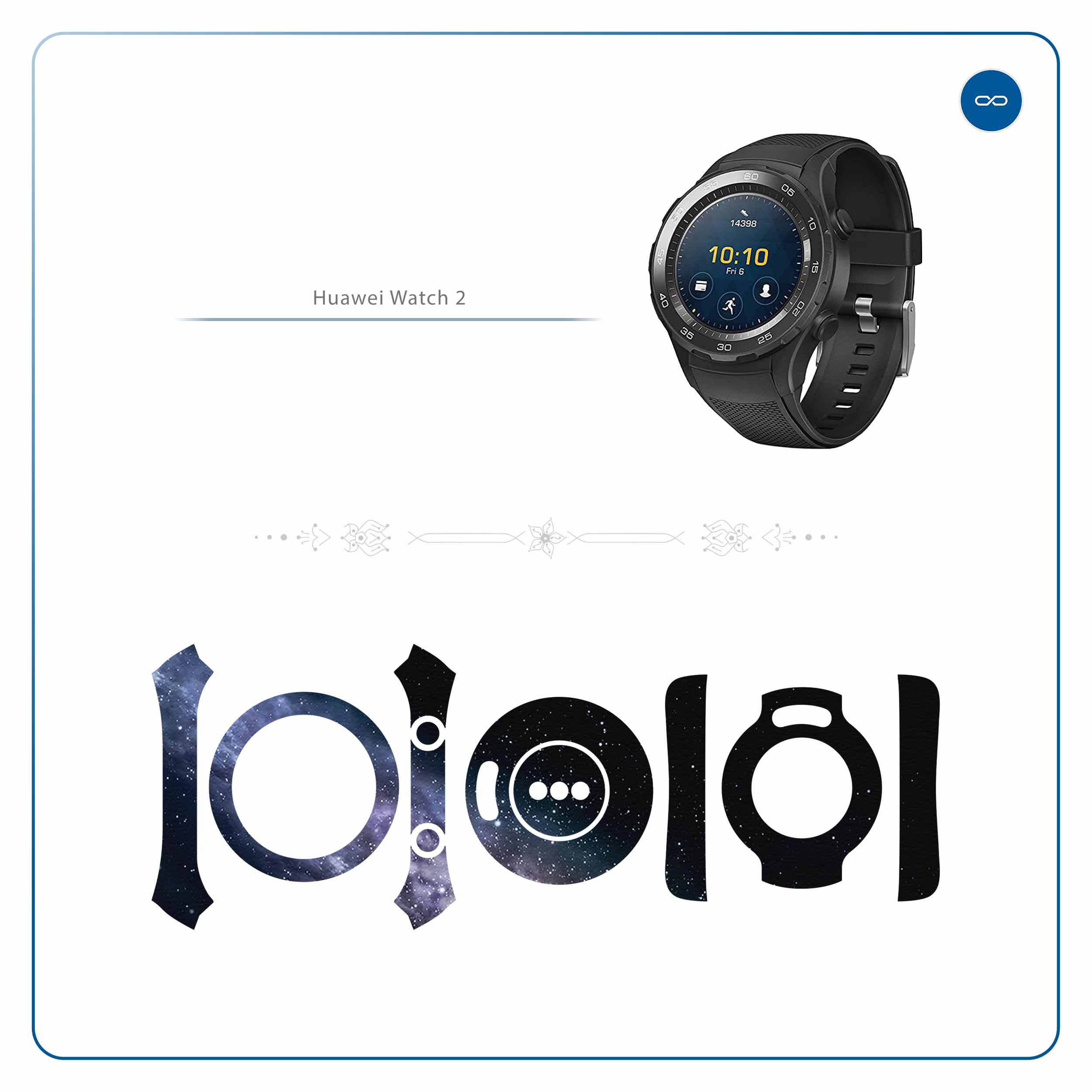 برچسب ماهوت طرح Universe-by-NASA-3 مناسب برای ساعت هوشمند هوآوی Watch 2