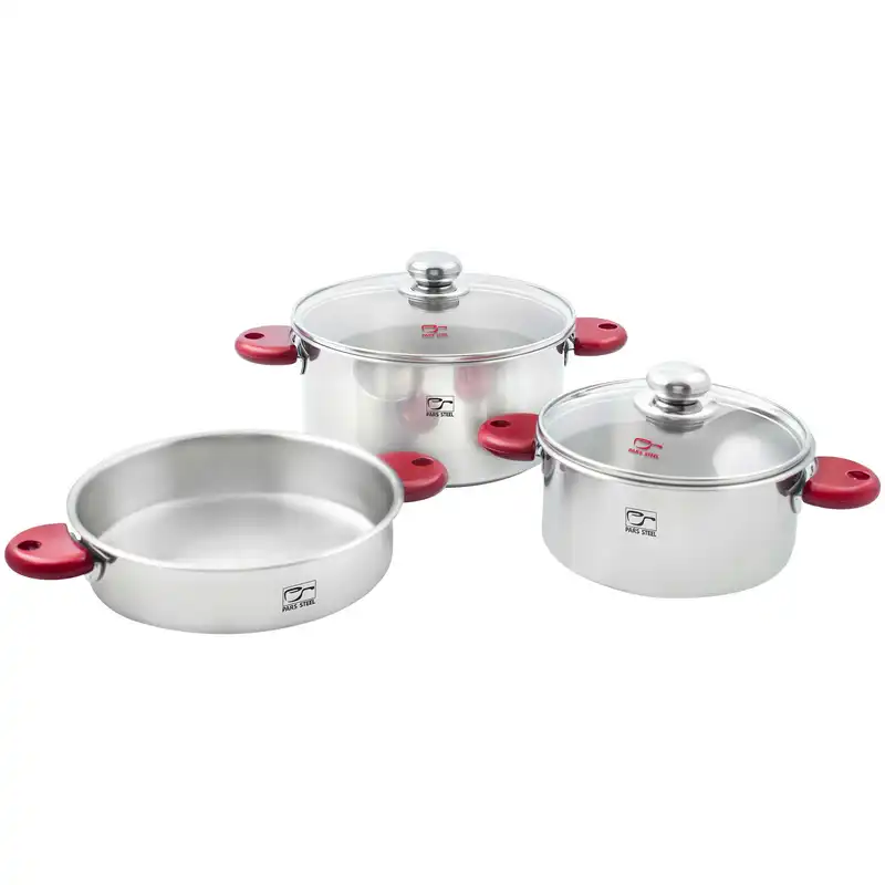 سرویس پخت و پز 5 پارچه پارس استیل مدل رایکا