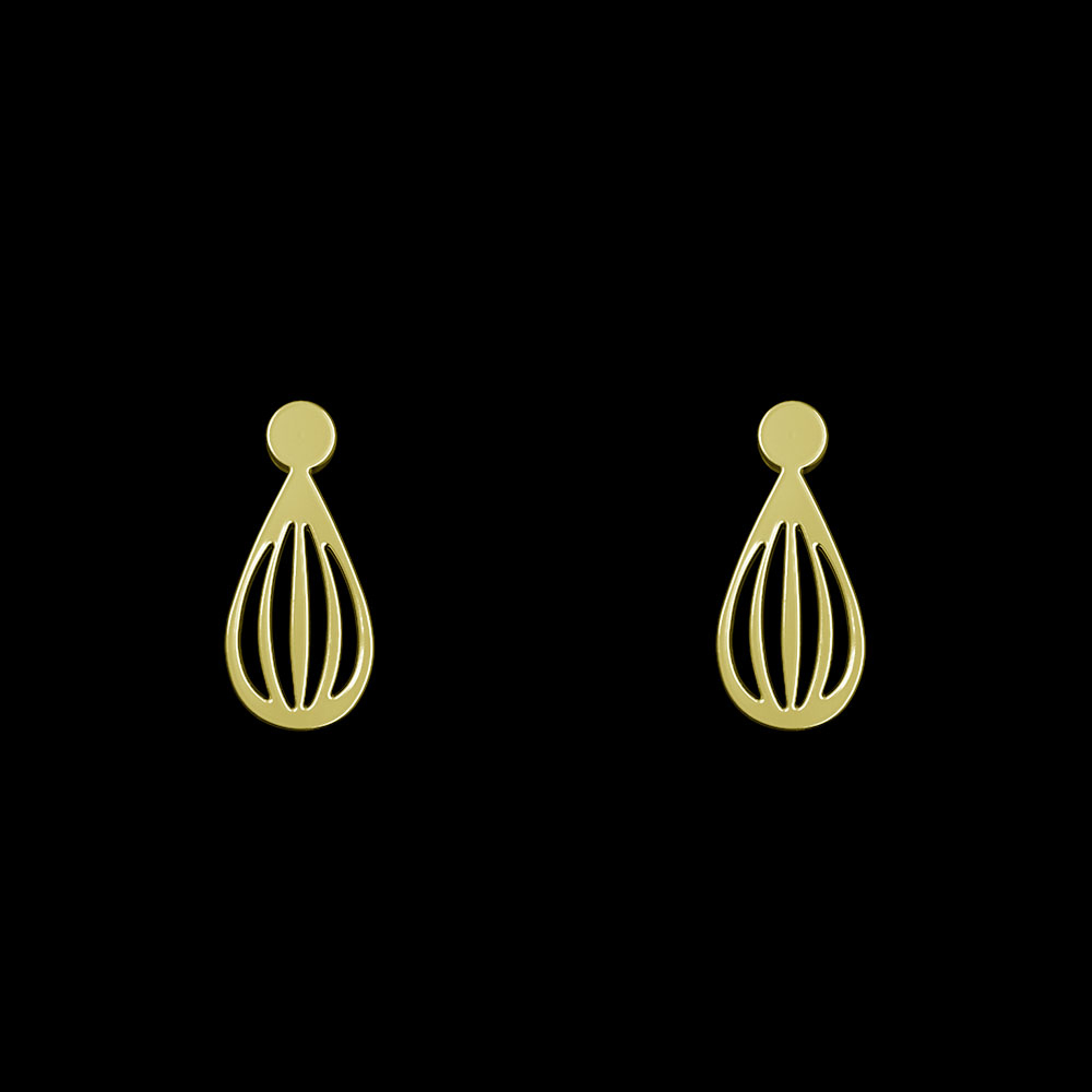 گوشواره طلا 18 عیار زنانه مدوپد مدل اشک کد GA1-10529