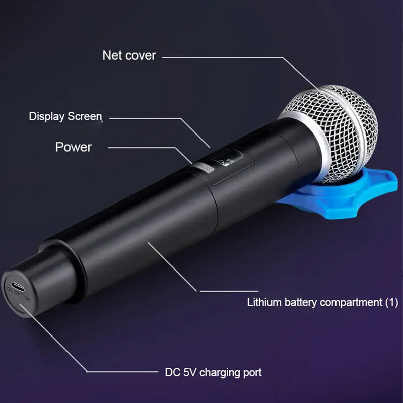 میکروفن بی سیم مدل PV JM-122 بسته 2 عددی