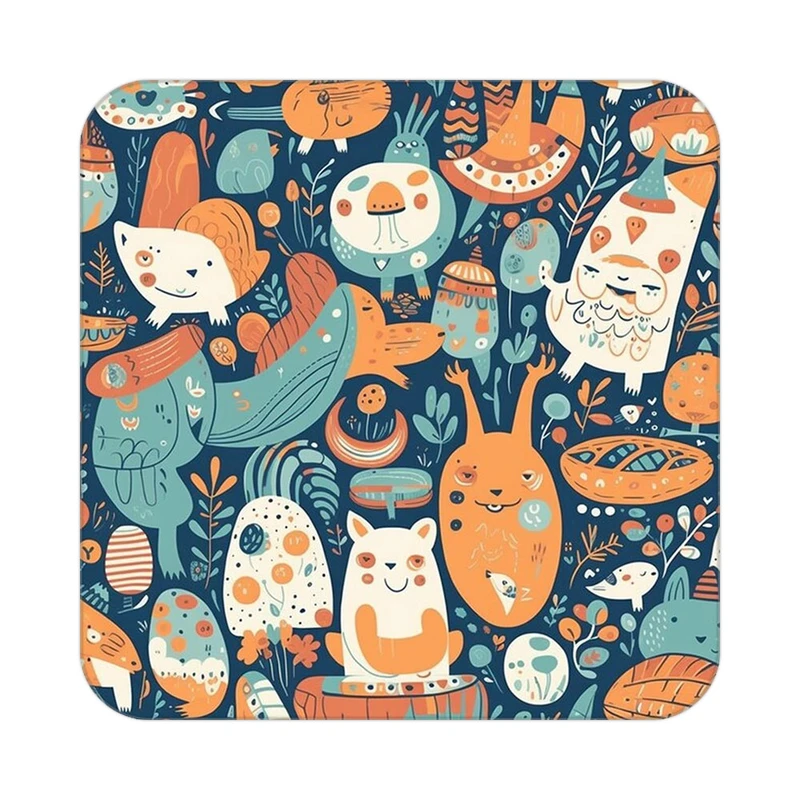 زیر لیوانی کاکتی طرح حیوانات رنگی مدل mp25789