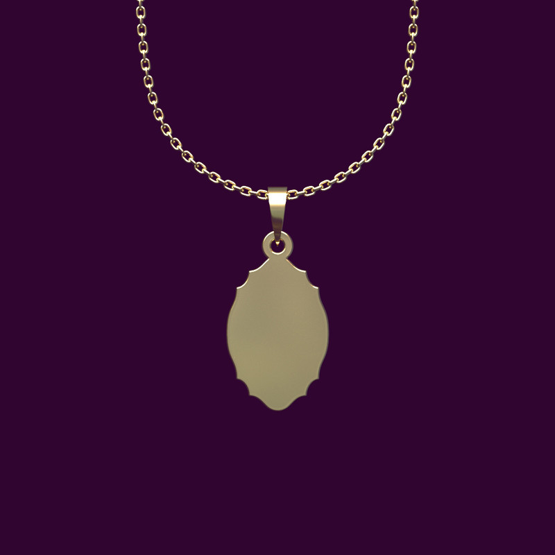 گردنبند طلا 18 عیار زنانه مدوپد مدل شکل هندسی کد P2-1-1008