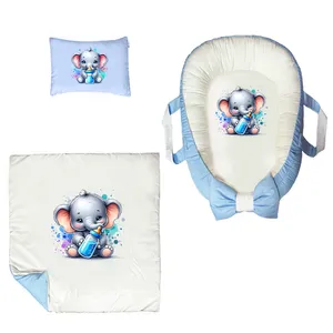 سرویس خواب 3 تکه نوزاد پادآفرین مدل گارد محافظ طرح فیل کد PG034  