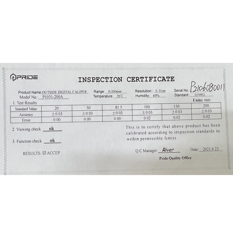 کولیس دیجیتال پراید P1031-200 گستره 0-200 میلیمتر