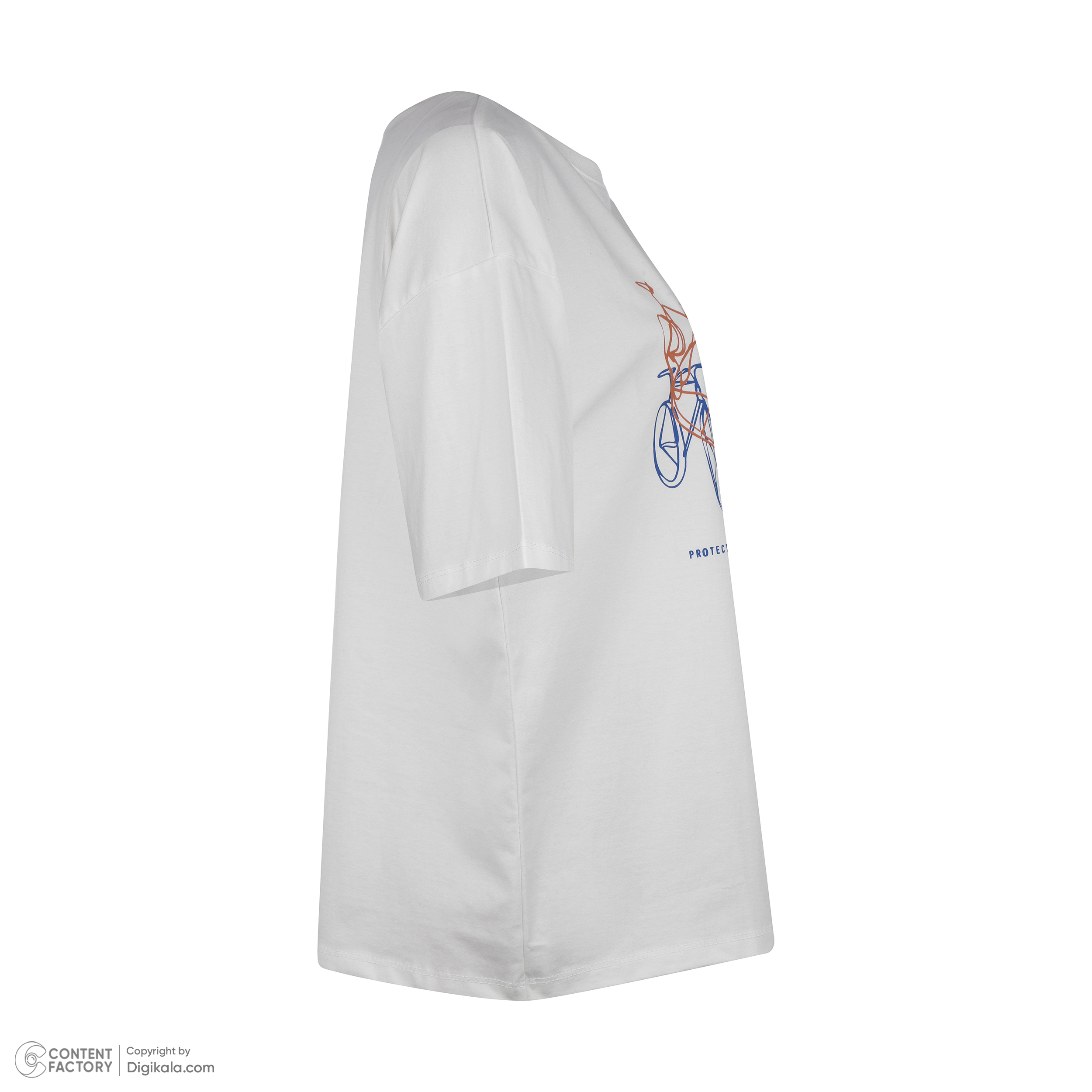 تی شرت آستین کوتاه زنانه نیزل مدل 0683-001 رنگ سفید -  - 5