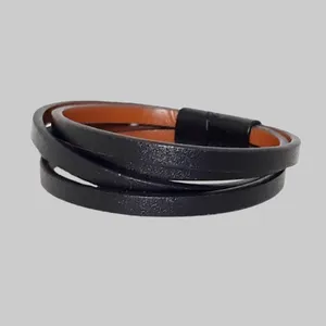 دستبند مردانه مدل آبادیس چرم طبیعی کد  1200