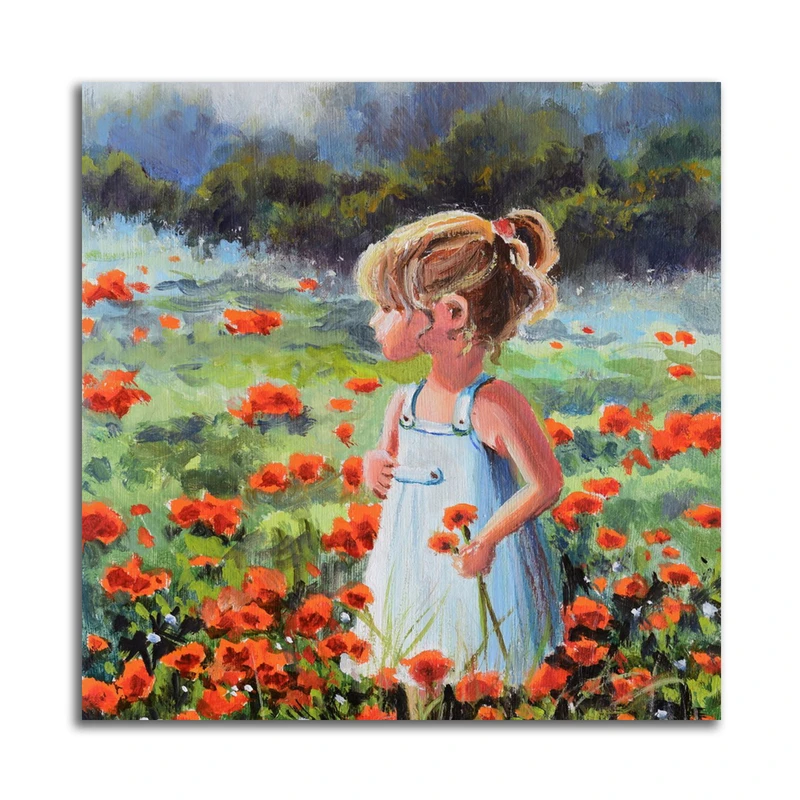 تابلو شاسی مدل نقاشی منظره و کودک کد A96