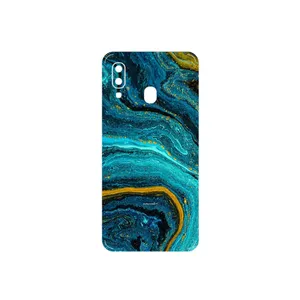 MAHOOT Turquoise marblewith golden streaks Cover Sticker for Samsung Galaxy A40