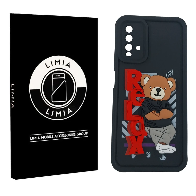 کاور لیمیا مدل سولید لنزدار طرح عروسکی برجسته مناسب برای گوشی موبایل شیائومی Redmi 9T