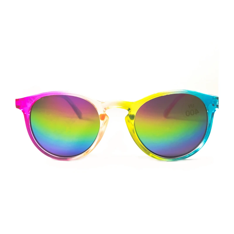 عینک آفتابی دخترانه مدل گرد رنگین کمانی