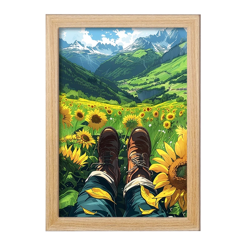 تابلو خندالو مدل مزرعه آفتابگردان کد F4541