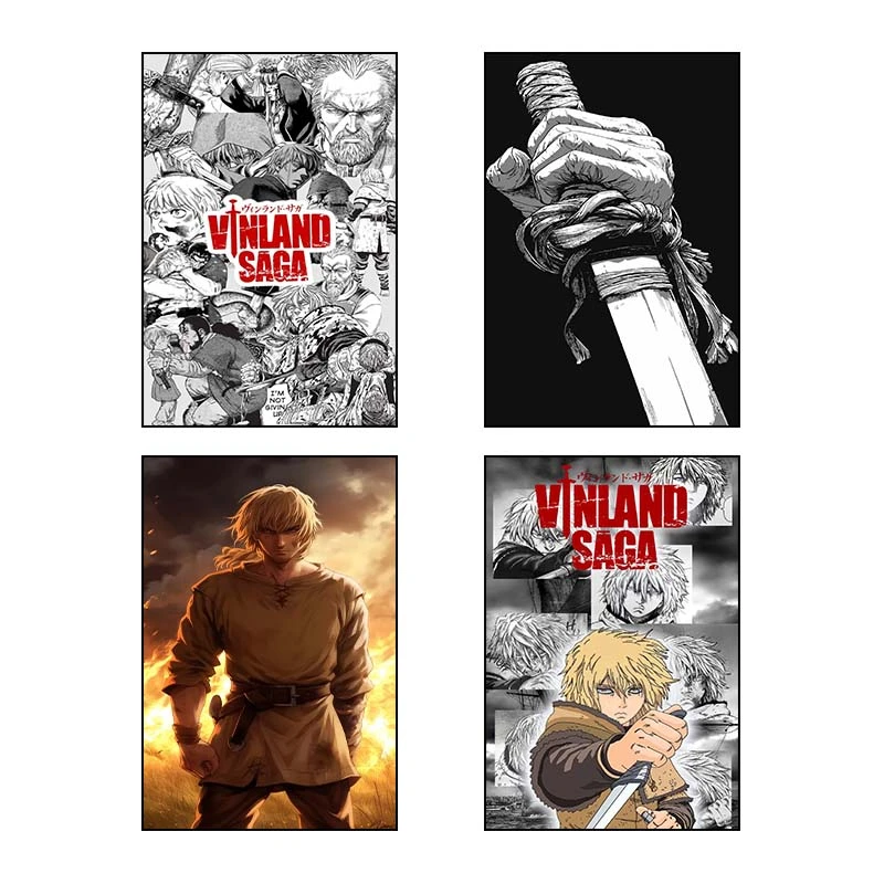 تابلو شاسي کارنيکا طرح حماسه وینلند کد 90907 مجموعه 4 عددی