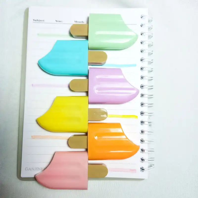 ماژیک علامت گذار مدل بستنی پاستلی بسته 6 عددی