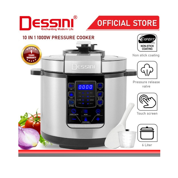 پلوپز 10 نفره دسینی مدل 12 کاره لمسی کد ds-499