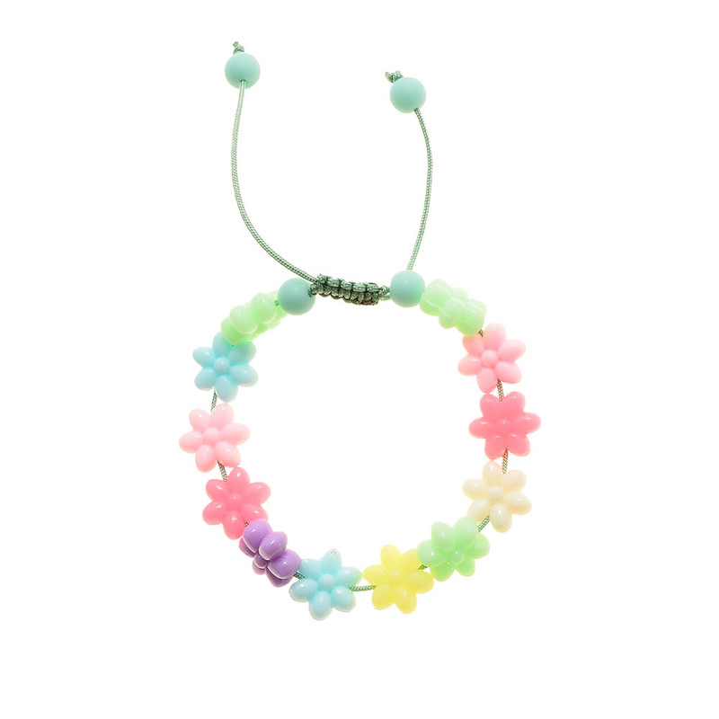 دستبند دخترانه دلنار گالری مدل گل مینا پاستیلی دستبند دخترانه دلنار گالری مدل گل مینا پاستیلی