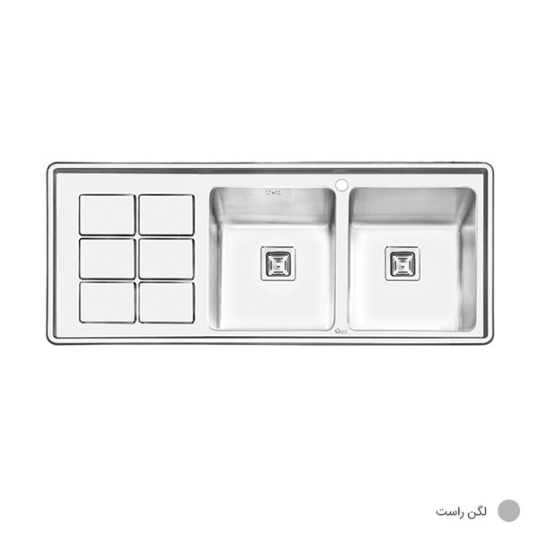 سینک ظرفشویی ایلیا استیل مدل 2064 توکار