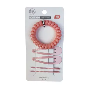 ست کش و گیره و سنجاق مو زنانه مدل 4004 مجموعه 5 عددی