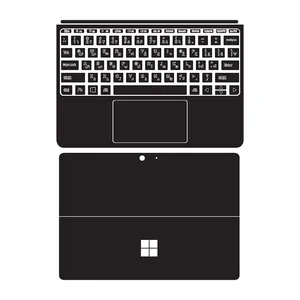 برچسب محافظ توییجین و موییجین مدل black 01 مناسب برای لپ تاپ Microsoft surface go 2 به همراه برچسب حروف فارسی کیبورد